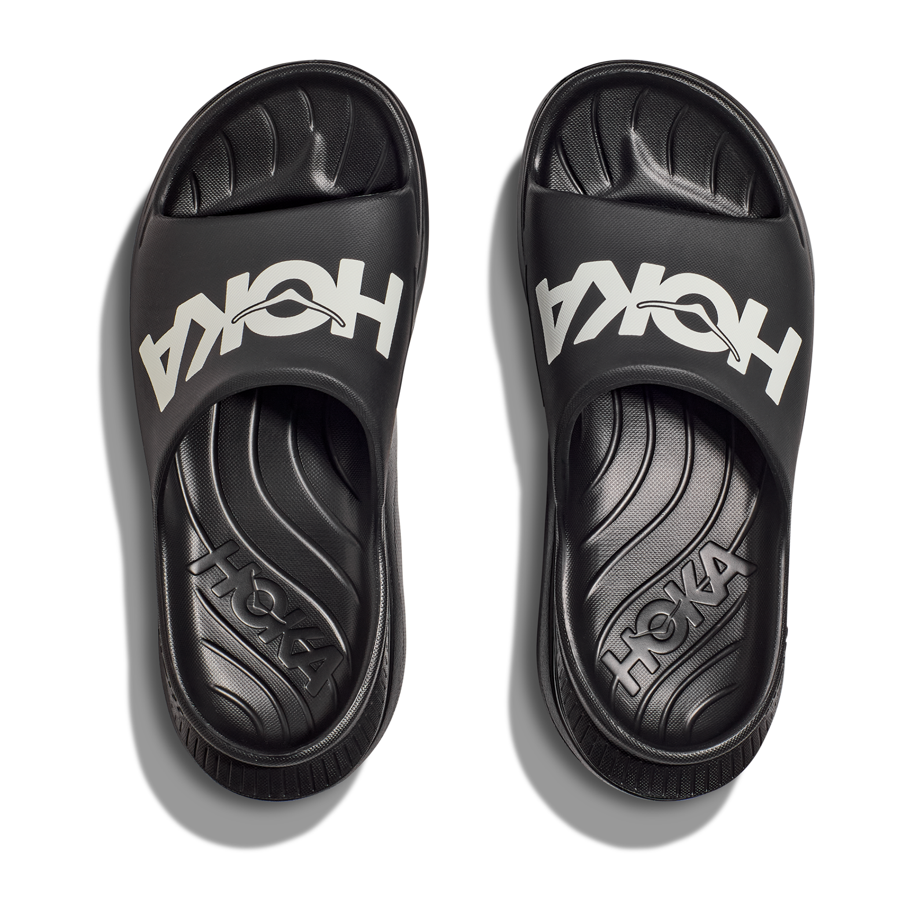 Hoka Ora Athletic Slides: Black/White