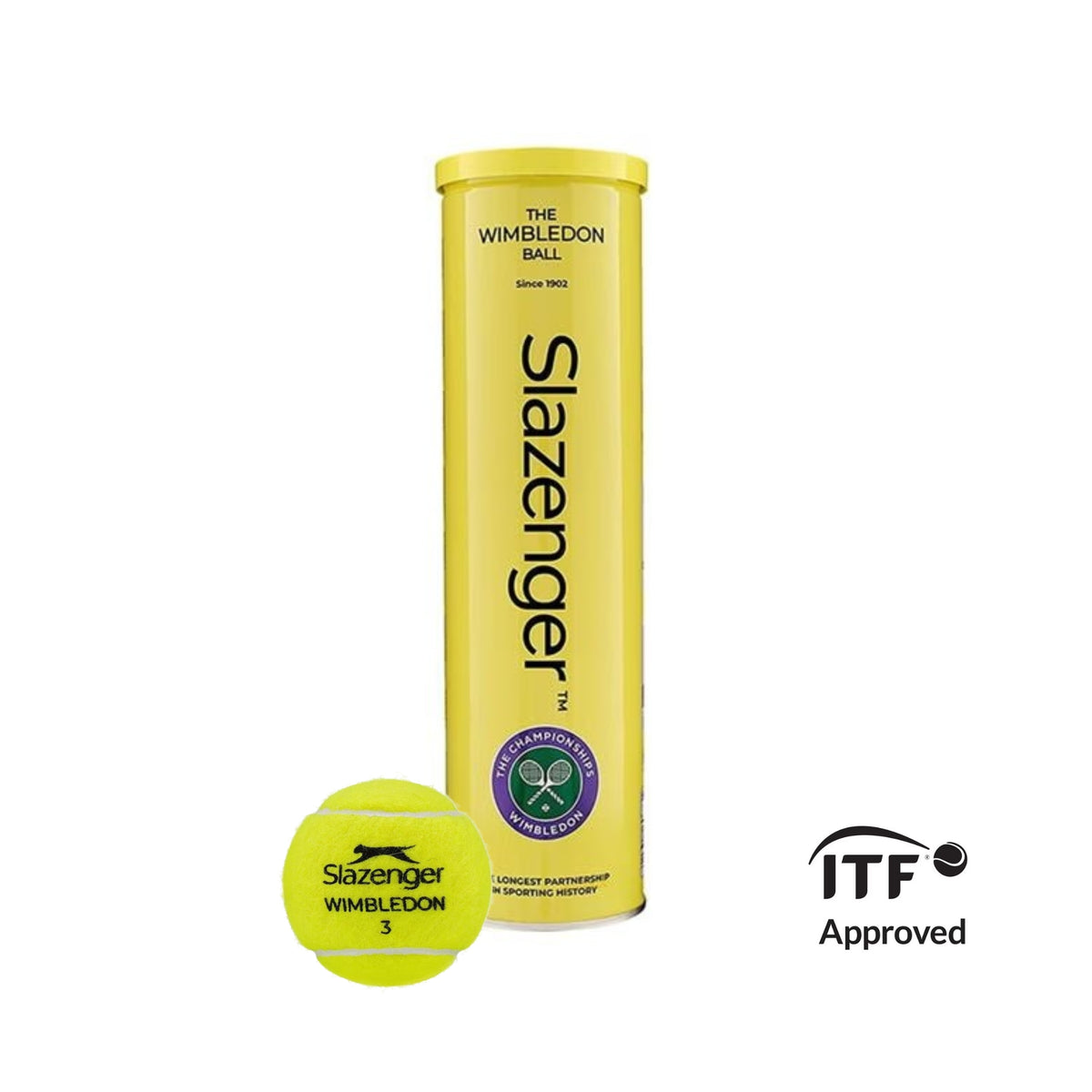 Slazenger Wimbledon Tennis Balls - 4 Ball Can