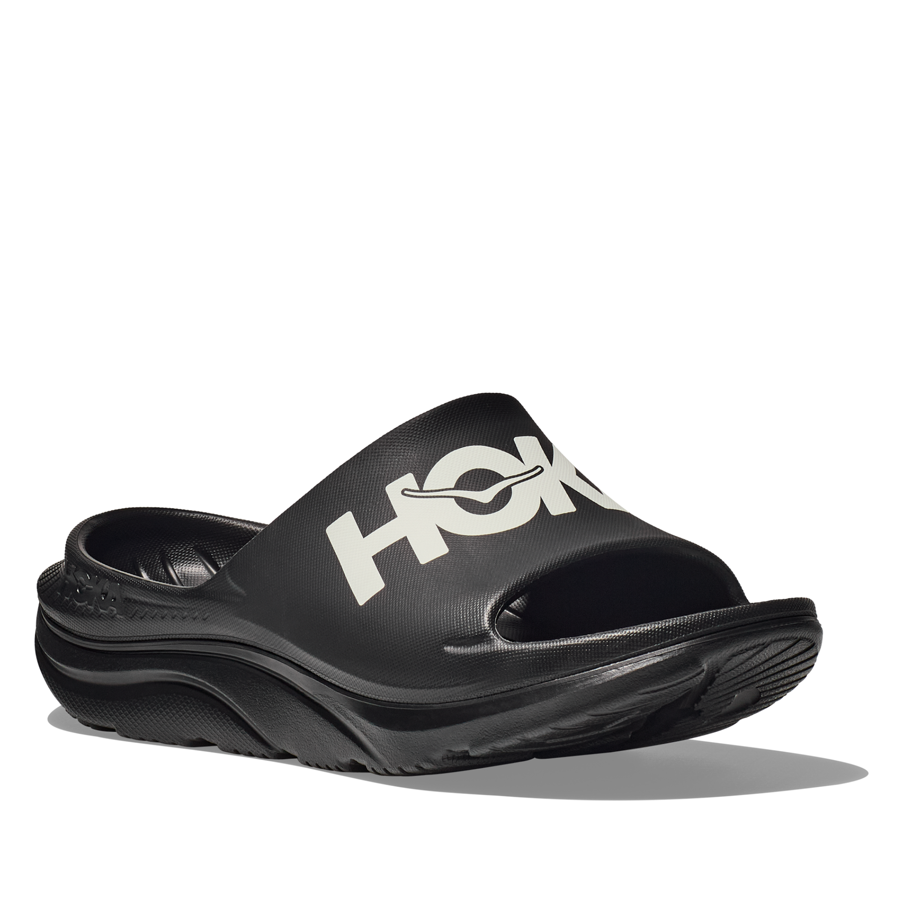 Hoka Ora Athletic Slides: Black/White