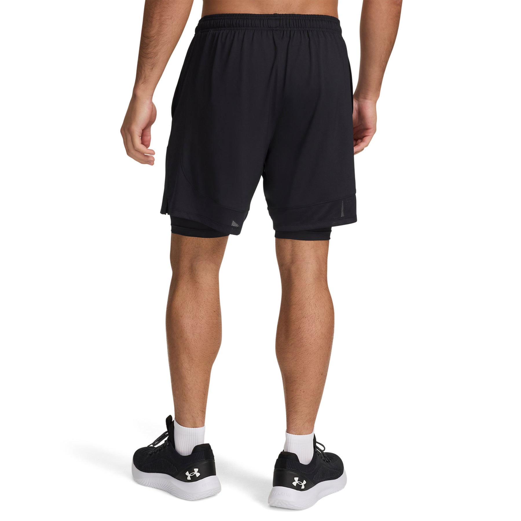 Under Armour Men's Tech Vent  2in1 Shorts: Black/Castlerock