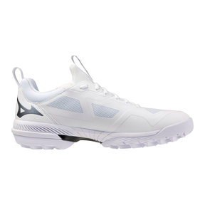 Mizuno Wave Panthera 2 Hockey Shoes: White/Black/Silver