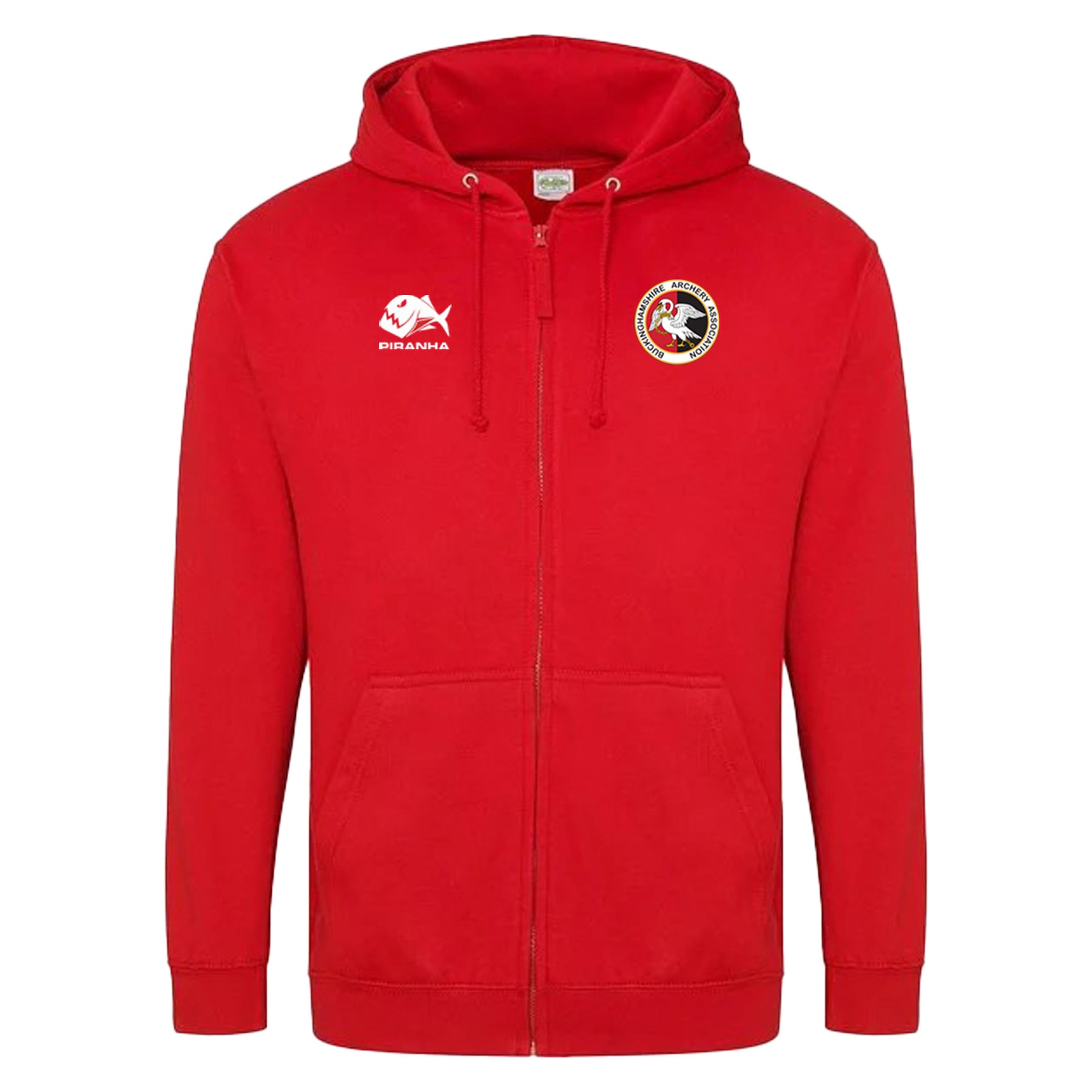 Bucks Archery Association Full Zip Hoodie: Red