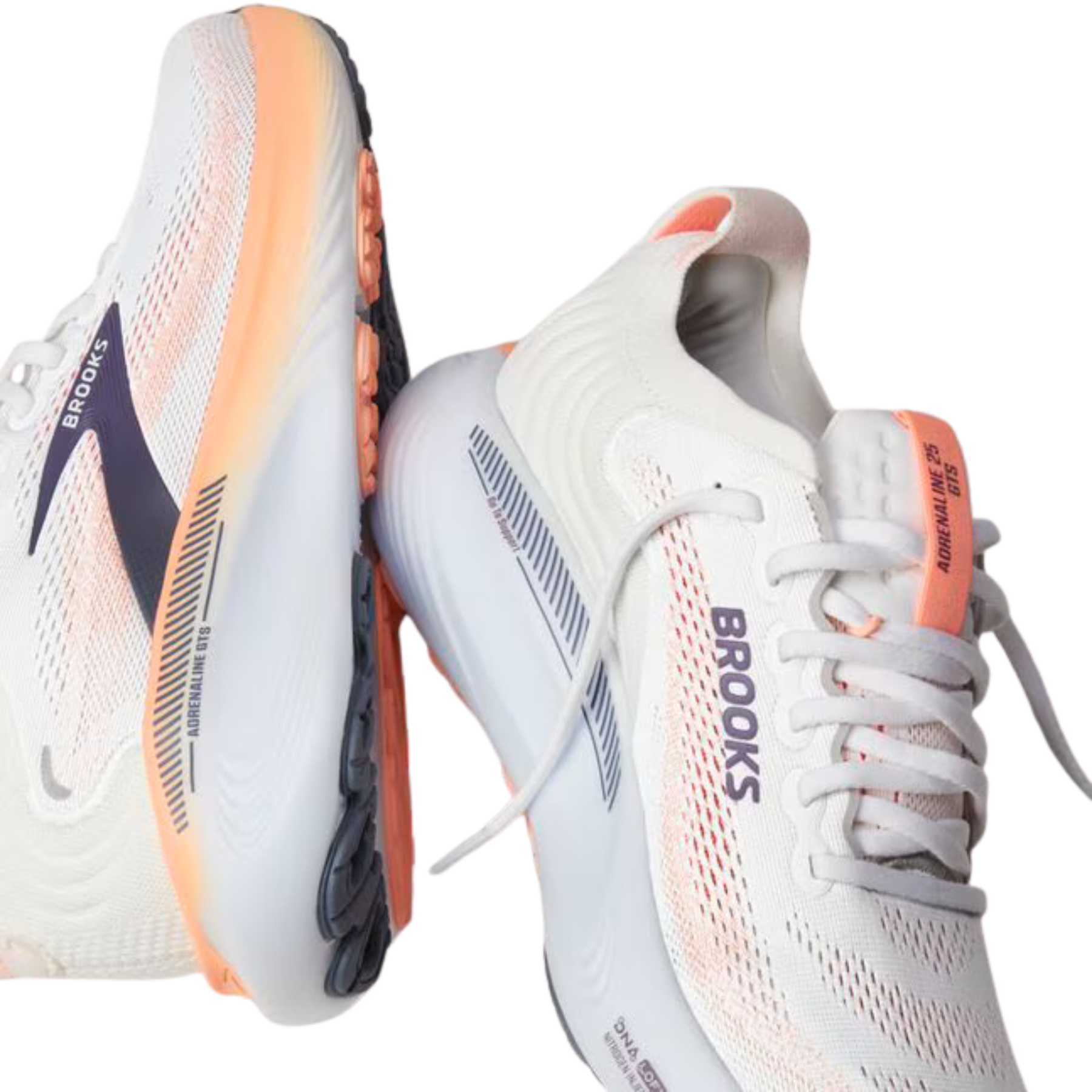 Brooks Adrenaline GTS 25 Women's Running Shoes: Mushroom/Peach/Grape
