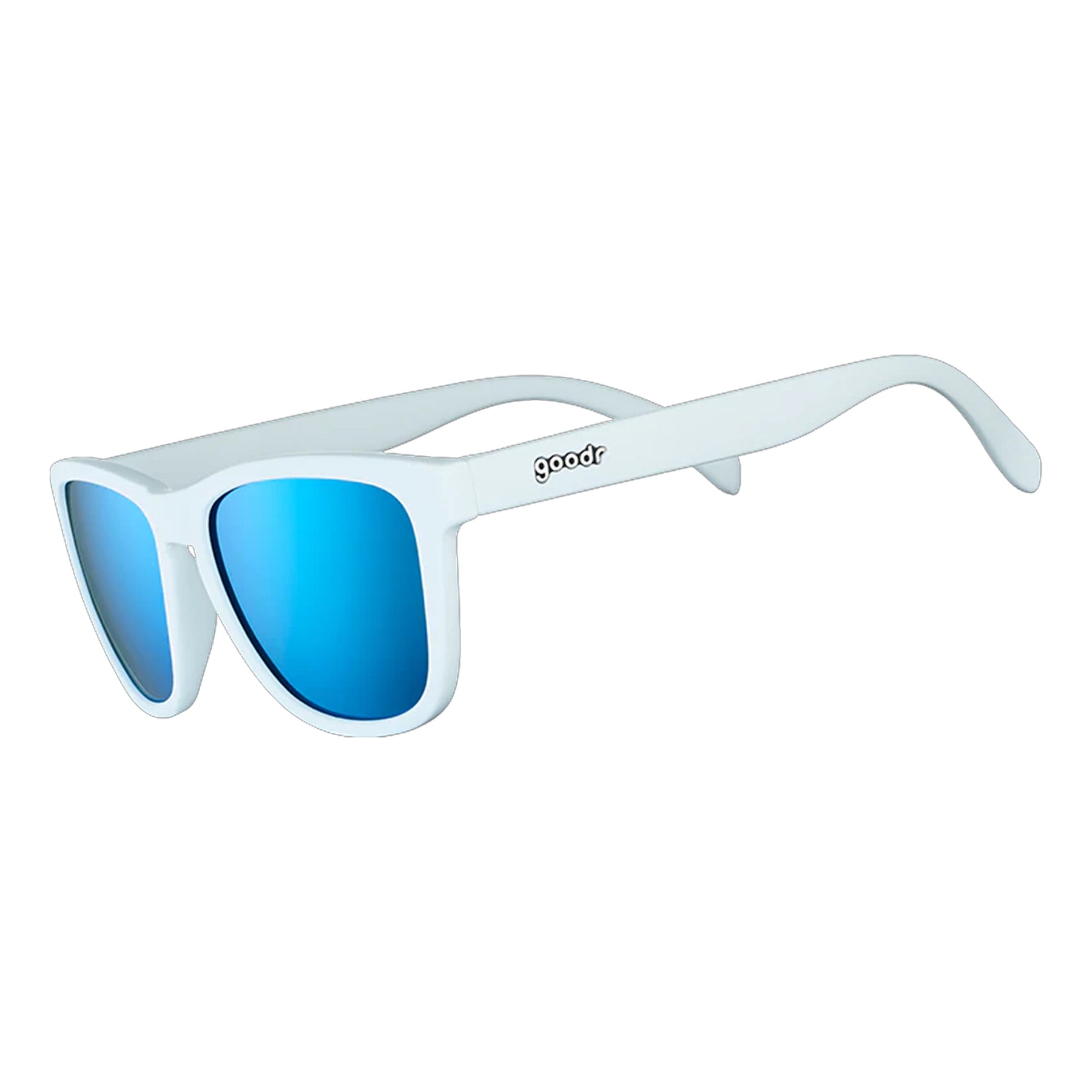 Goodr Yeti Sunglasses Blue Gradient Polarised Lenses: White Frame