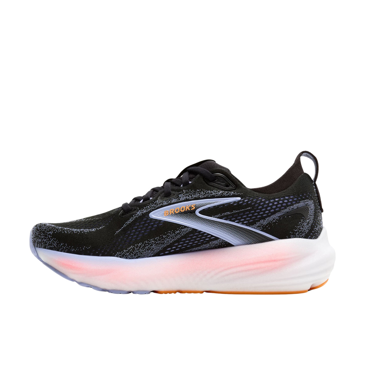 Brooks Glycerin 22 Women's Running Shoes: Black/Blue Heron/Orange