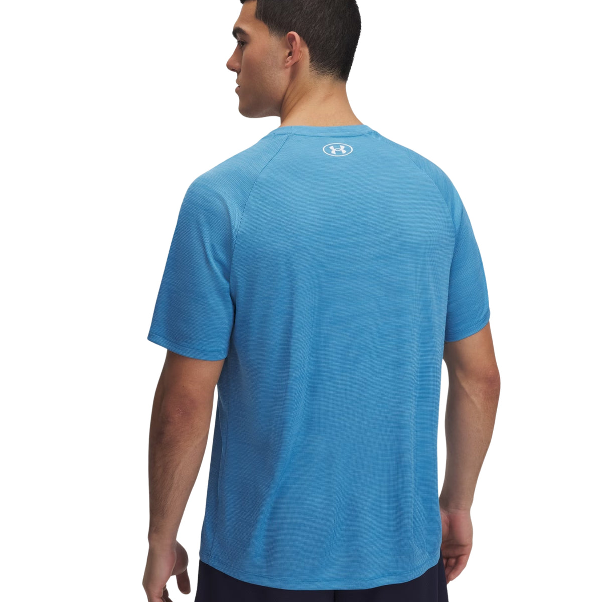 Under Armour Mens Mens Tech Textured Short Sleeve Tee: Ether Blue/White