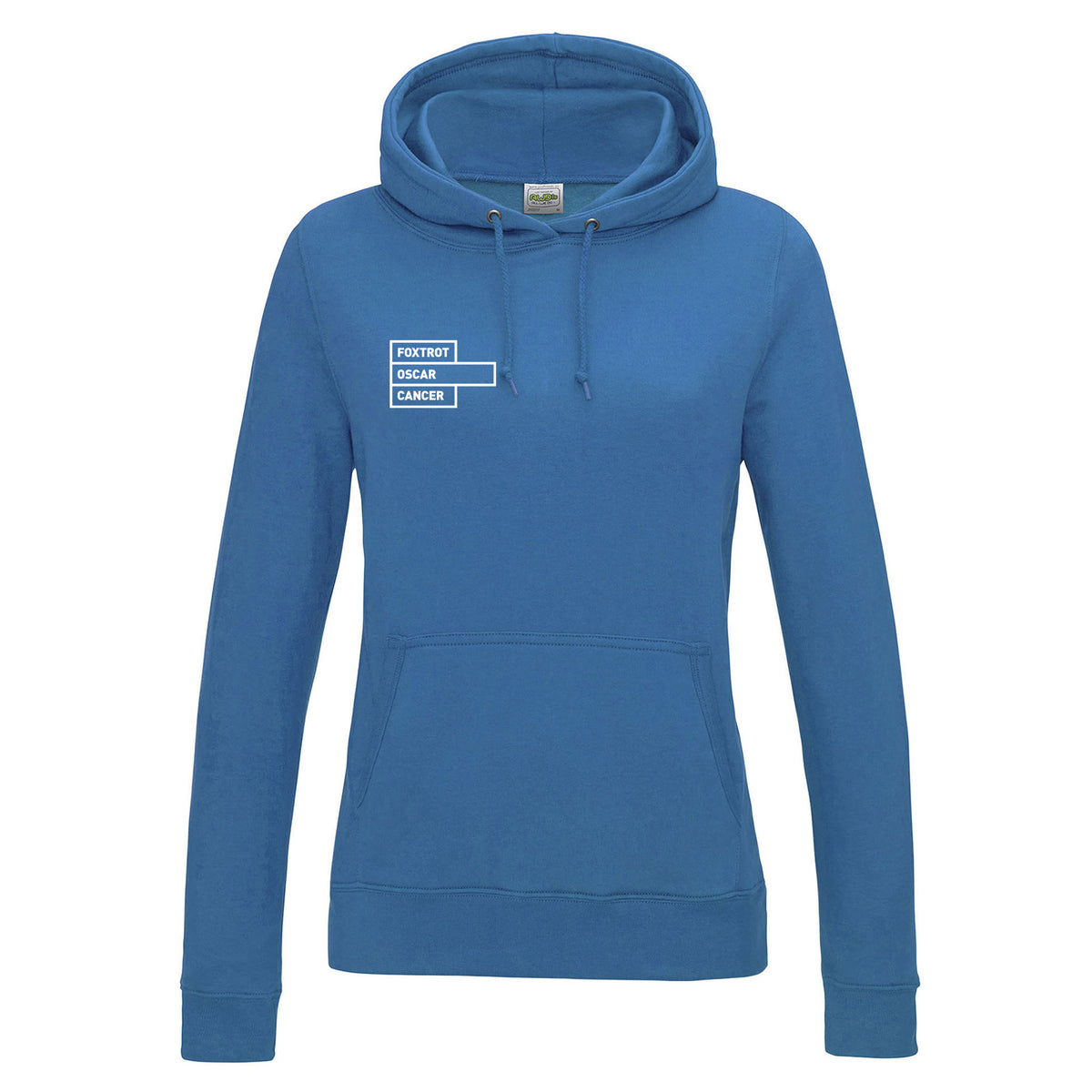 Foxtrot Oscar Womens Hoodie: Sapphire Blue