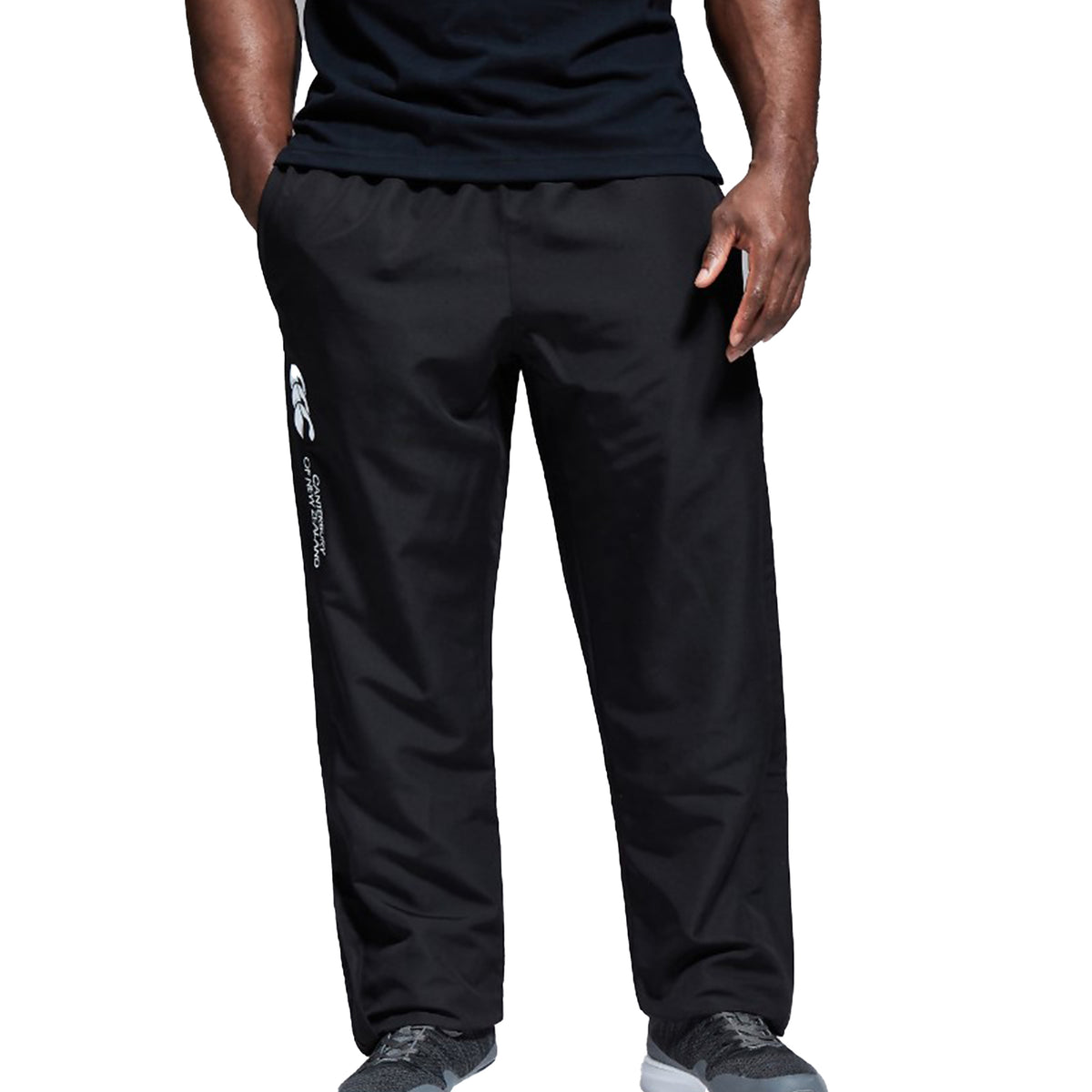 Canterbury Mens Open Hem Stadium Pant: Black