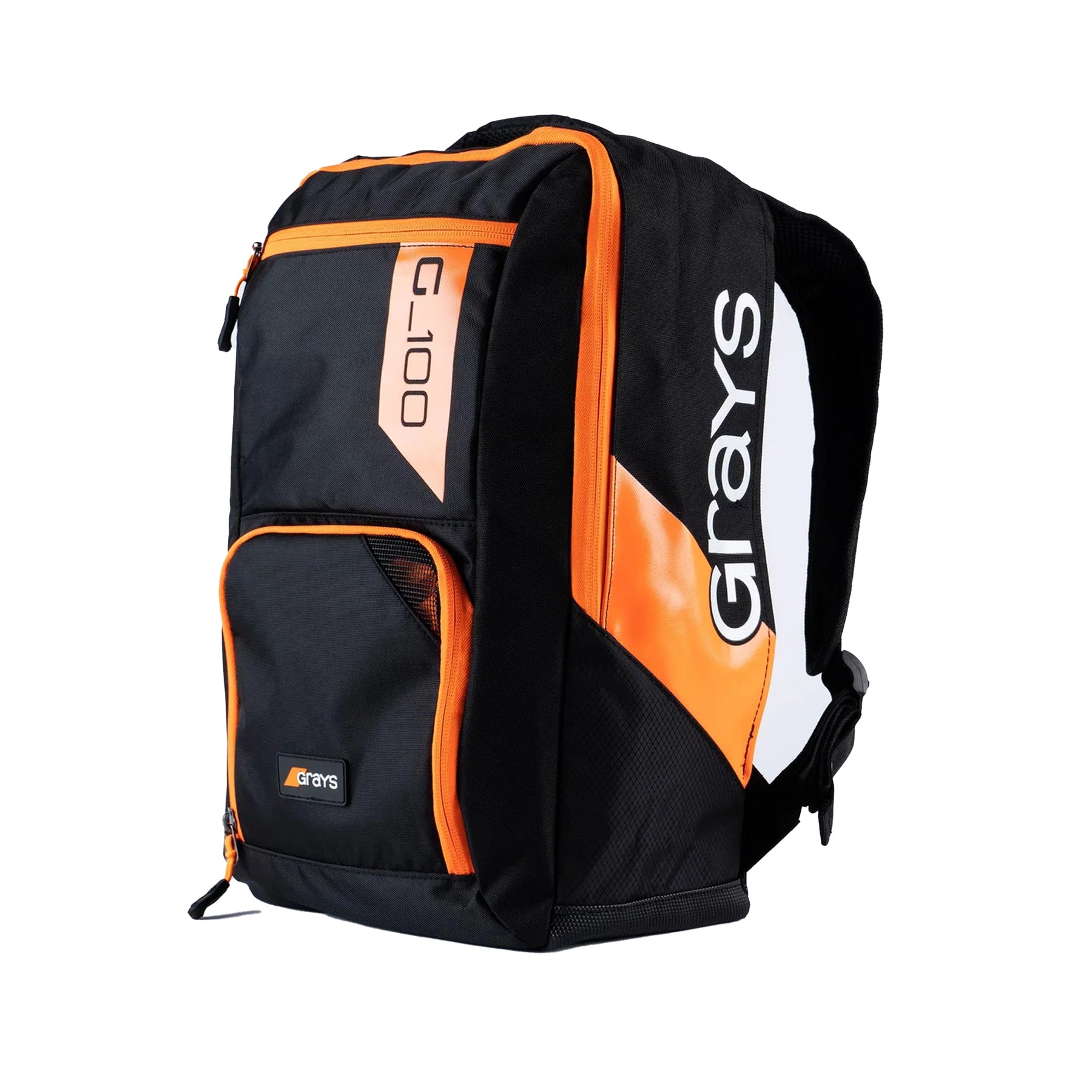 Grays G100 Hockey Rucksack: Black/Orange