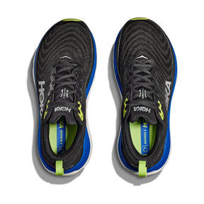 Hoka Gaviota 5 Mens Running Shoes: Black/Electric Cobalt