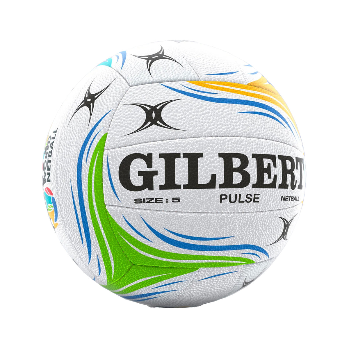 Gilbert Pulse Palla Da Netball Taglia 5 - Rosa E Bianca - Gomma Mista Per Allenamenti E Partite