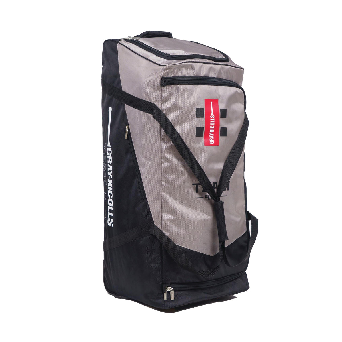 Gray Nicolls Team 400 Wheelie Bag: Black/Silver