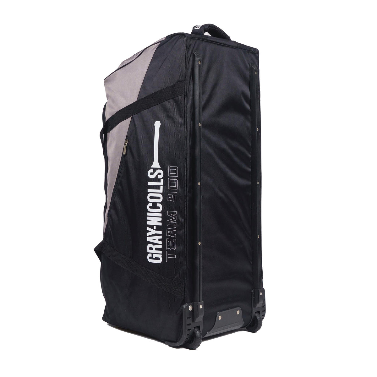 Gray Nicolls Team 400 Wheelie Cricket Bag: Black/Silver