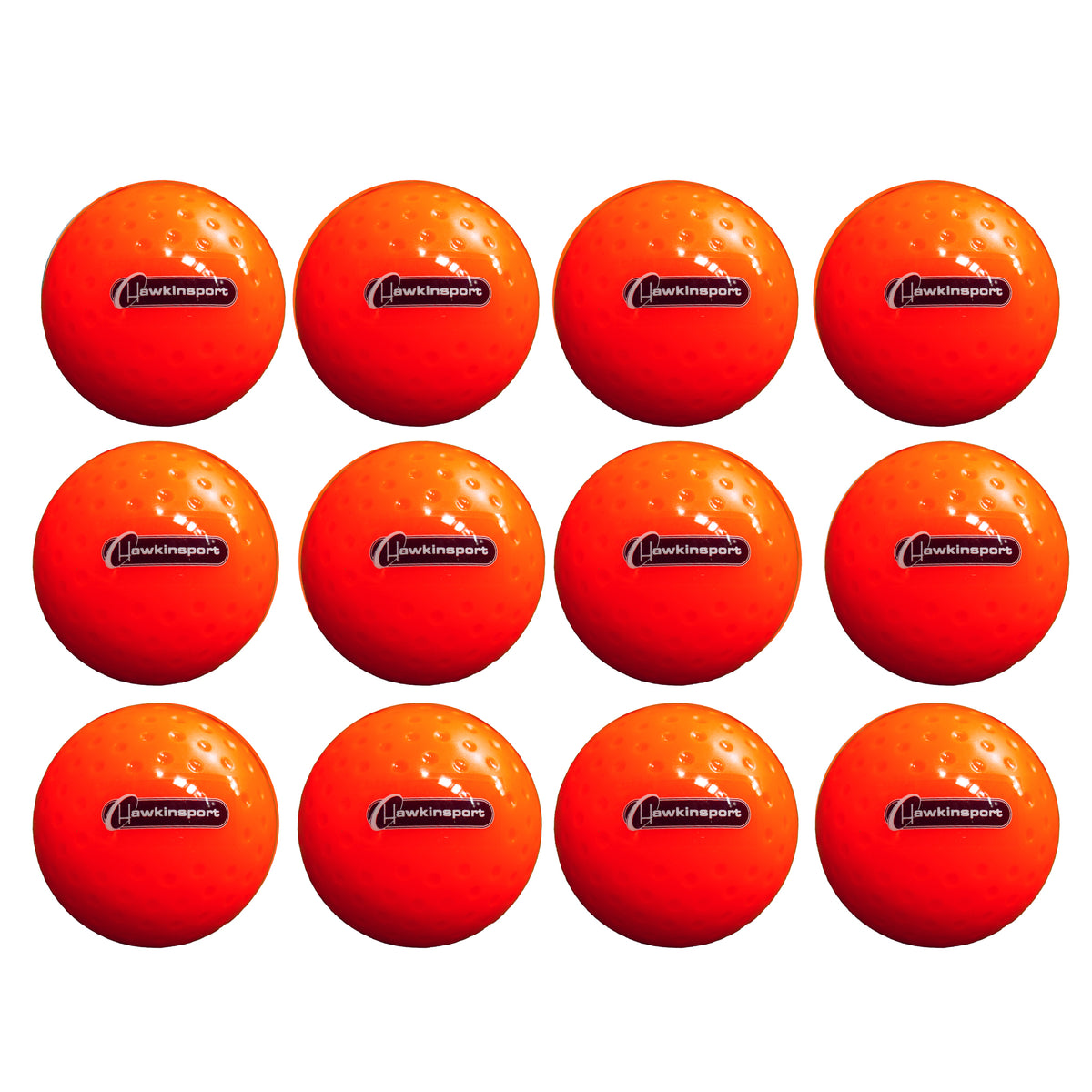 Kookaburra Saturn Dimple Hockey Ball - 12 Pack: Orange