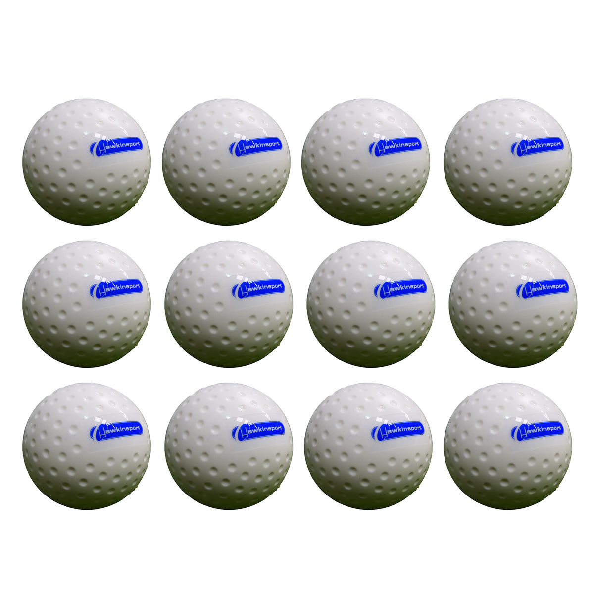 Kookaburra Saturn Dimple Hockey Ball - 12 Pack: White
