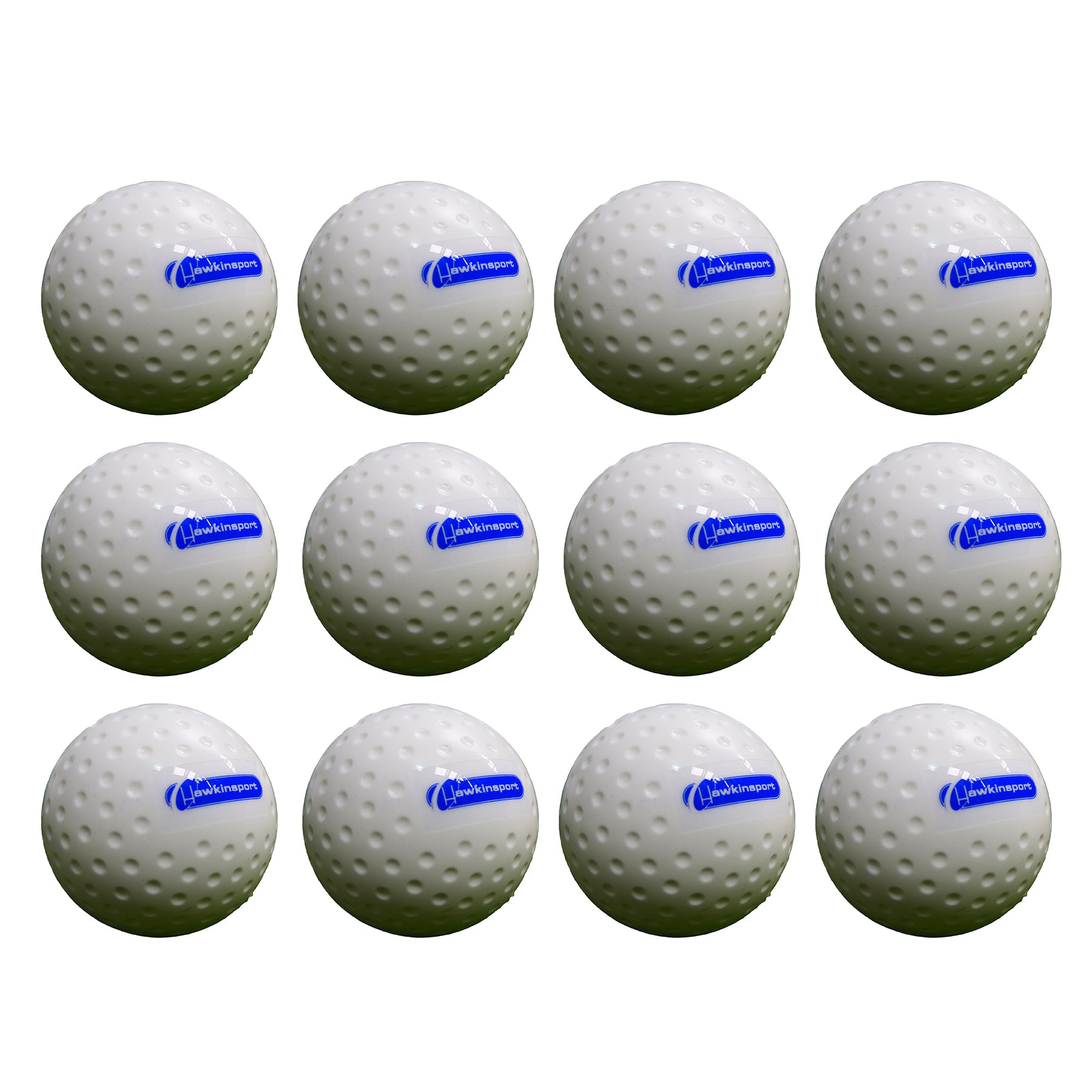 Kookaburra Saturn Dimple Hockey Ball - 12 Pack: White