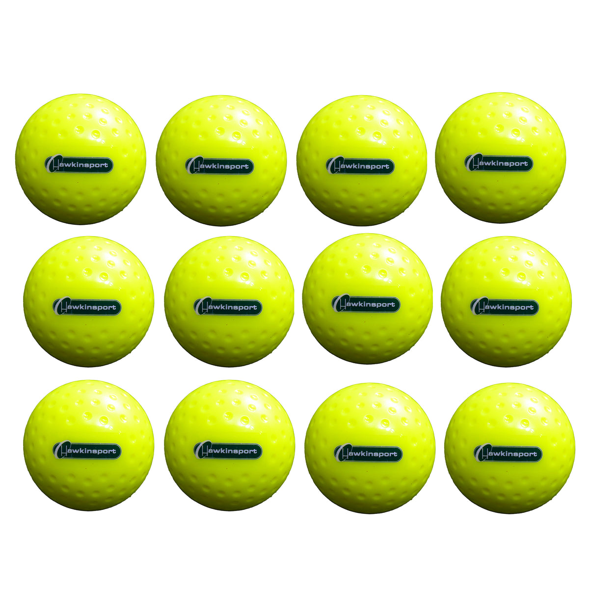 Kookaburra Saturn Dimple Hockey Ball - 12 Pack: Yellow