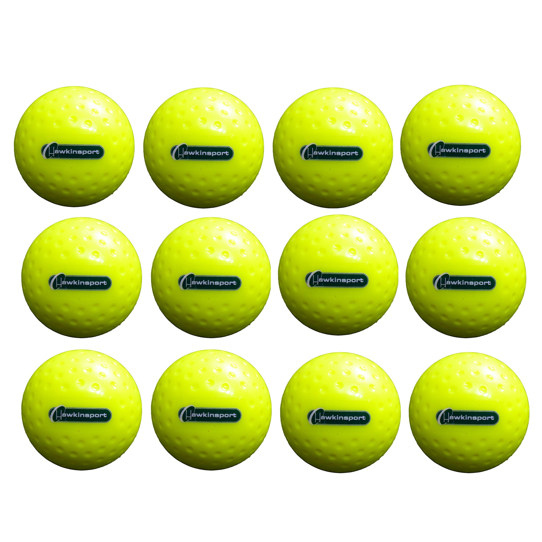 Kookaburra Saturn Dimple Hockey Ball - 12 Pack: Yellow