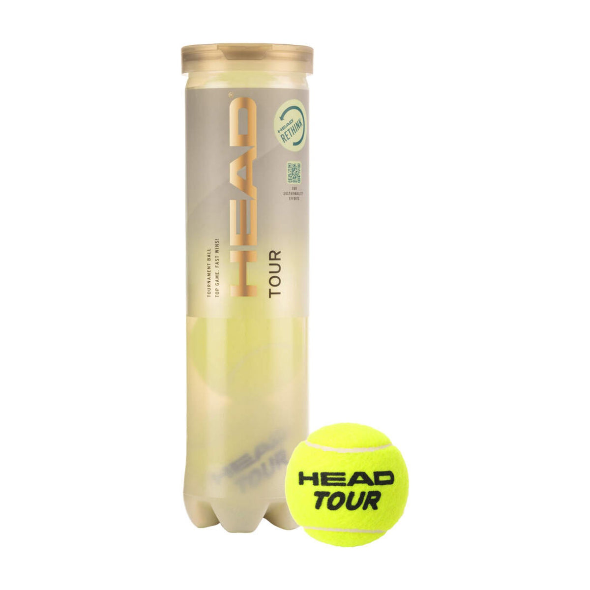 Head Tour 4 Tennis Balls Single Can