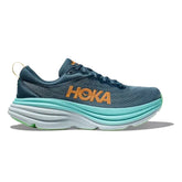Hoka Bondi 8 Mens Running Shoes: Real Teal/Shadow