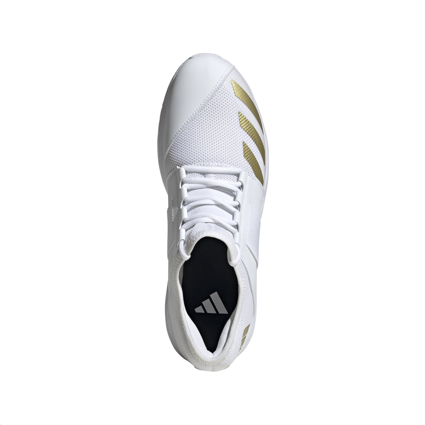 Adidas Howzat Spike Adult Cricket Shoes: White/Gold/Red