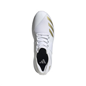 Adidas Howzat Spike Adult Cricket Shoes: White/Gold/Red