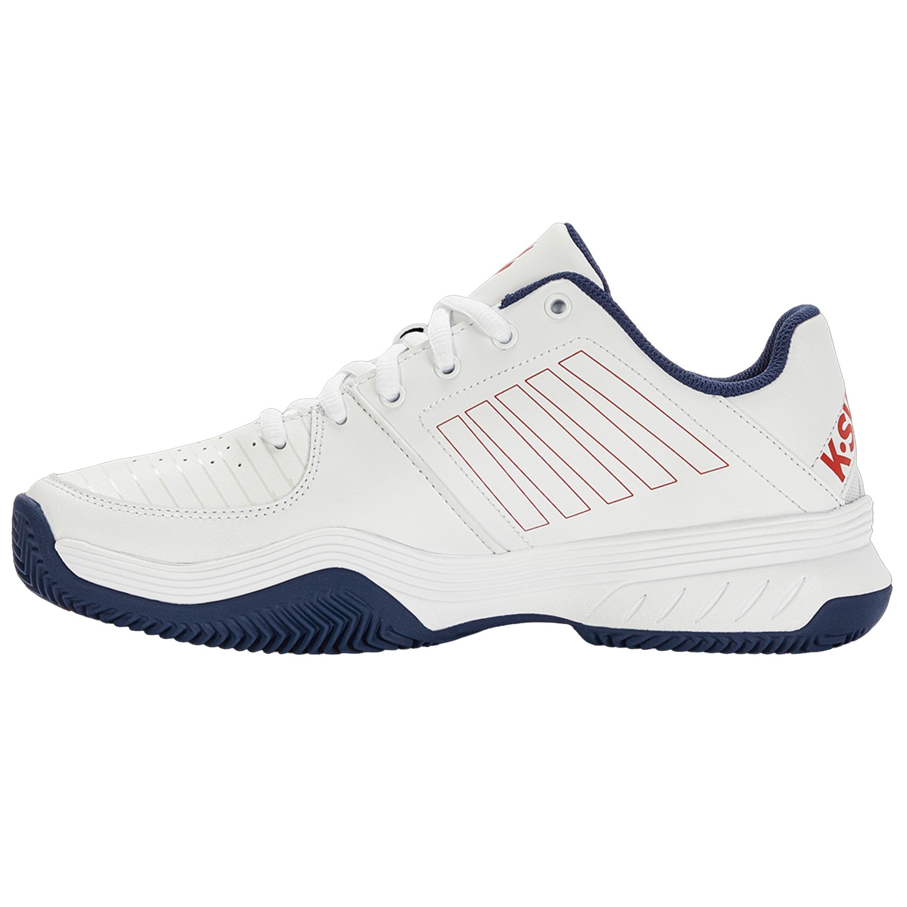 K Swiss Court Express HB Mens Tennis Shoes: White/Blue Opal