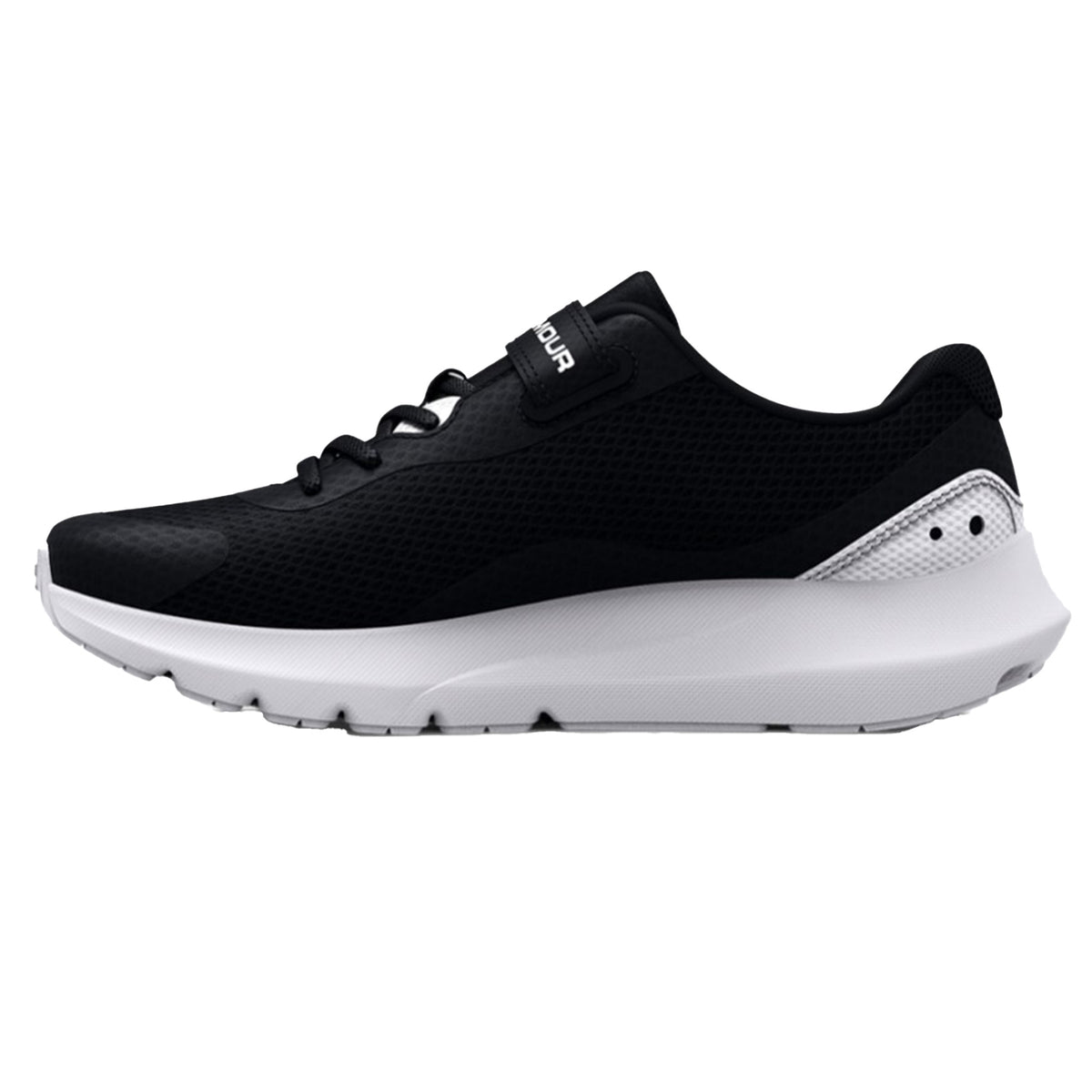 Under Armour Surge 3 Kids Running Shoes: Black/White