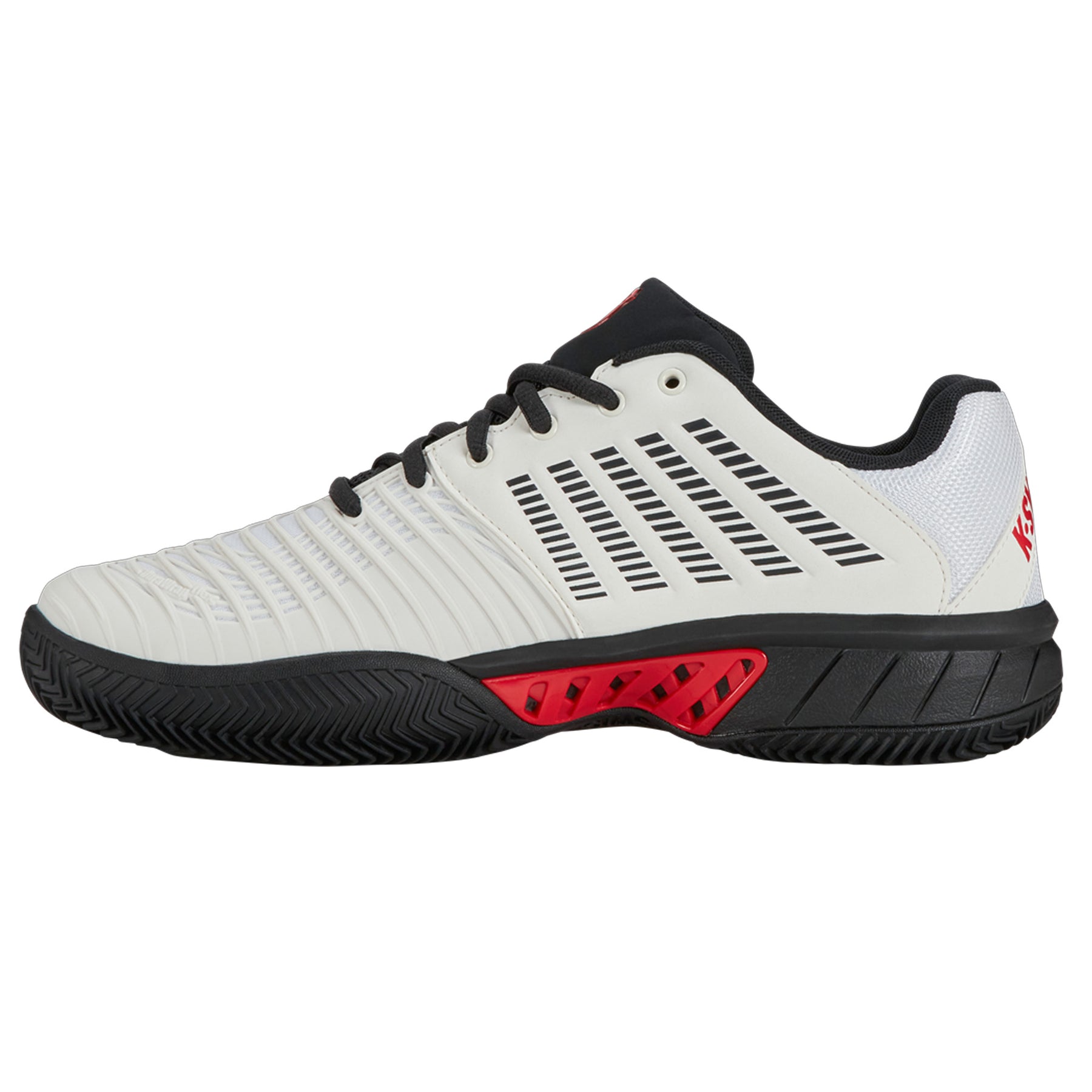 K Swiss Court Express HB Light 3 Mens Tennis Shoes:White/Limo/Red