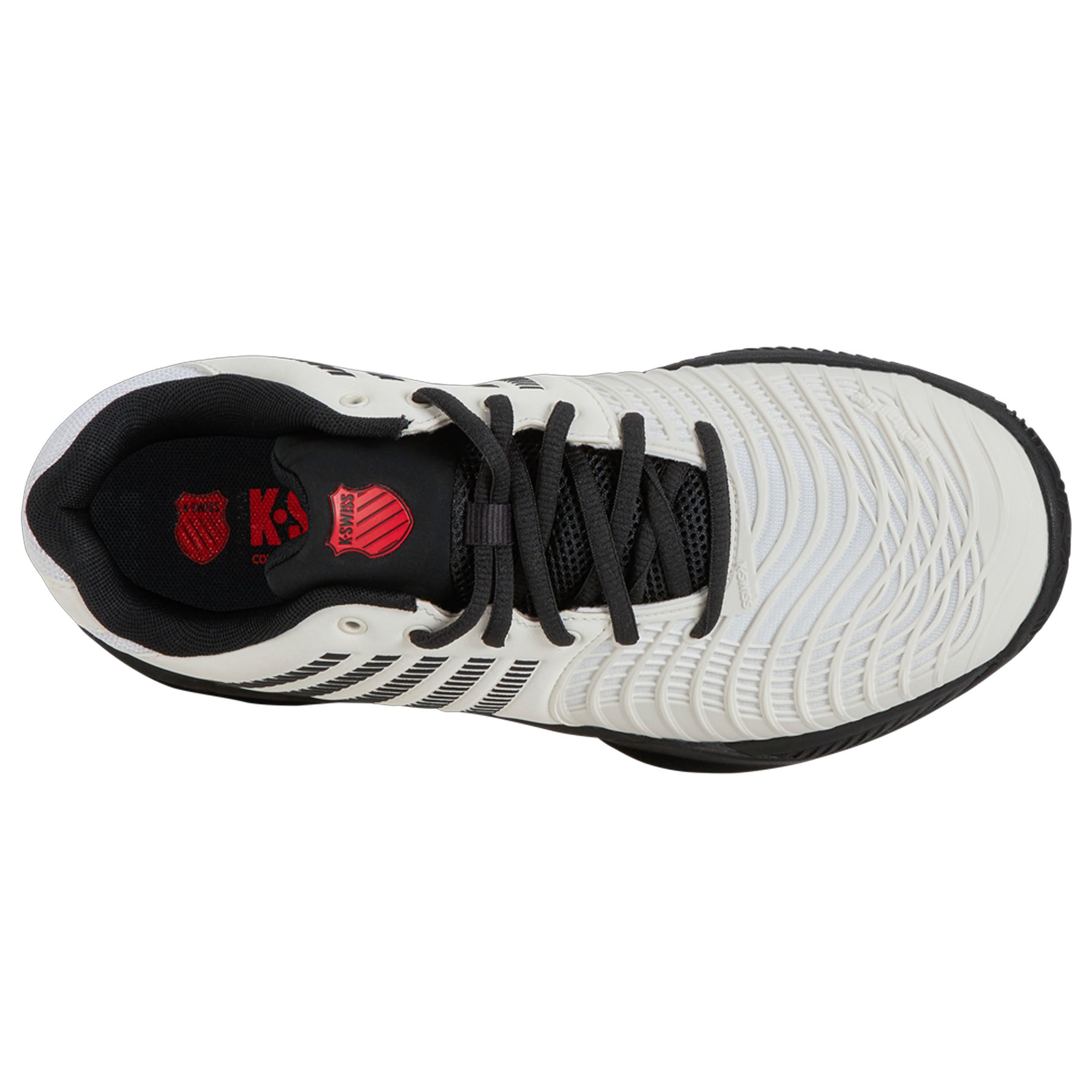 K Swiss Court Express HB Light 3 Mens Tennis Shoes:White/Limo/Red