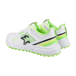 Kookaburra KC 2.0 Senior Rubber Cricket Shoes 2025: White/Lime