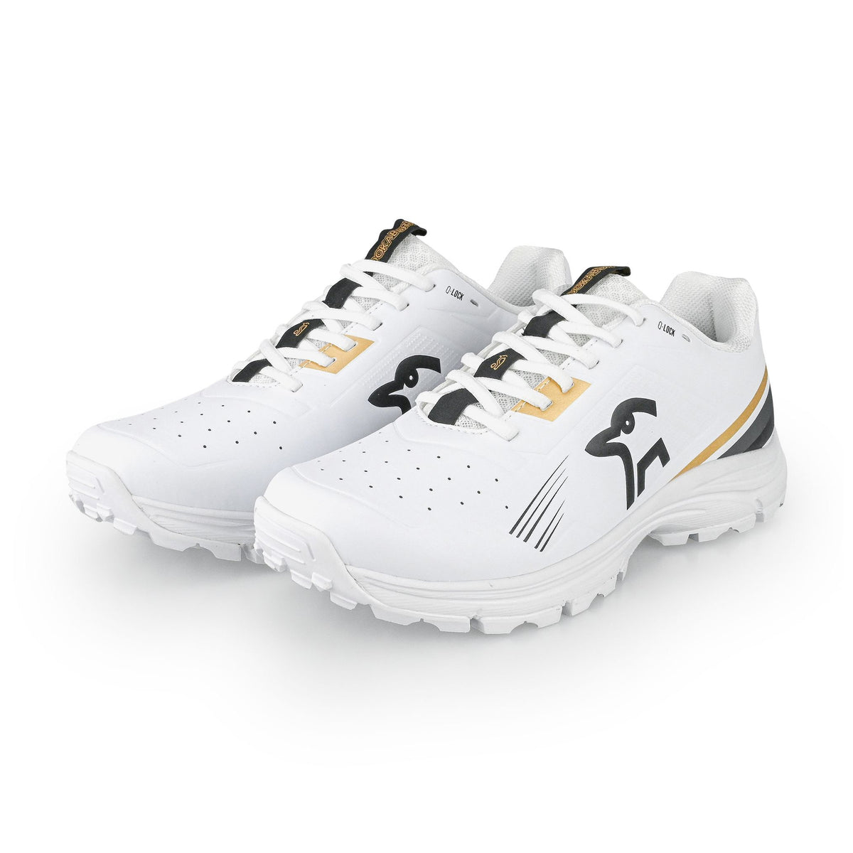 Kookaburra KC 3.0 Senior Rubber Cricket Shoes 2025: White/Gold