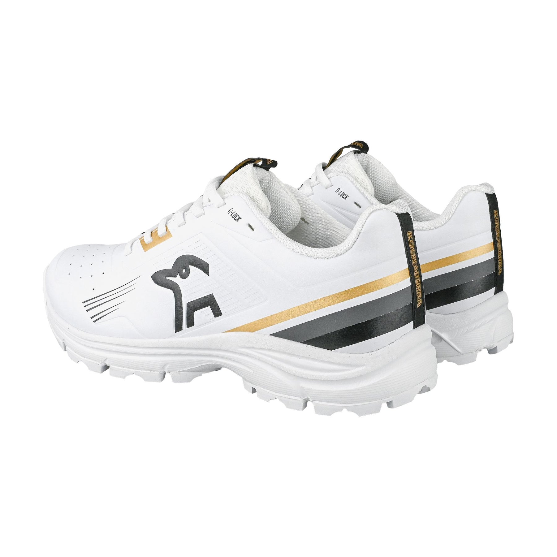 Kookaburra KC 3.0 Junior Rubber Cricket Shoes 2025: White/Gold
