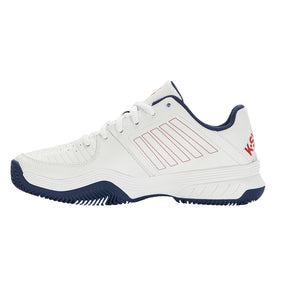 K Swiss Court Express HB Mens Tennis Shoes: White/Blue Opal