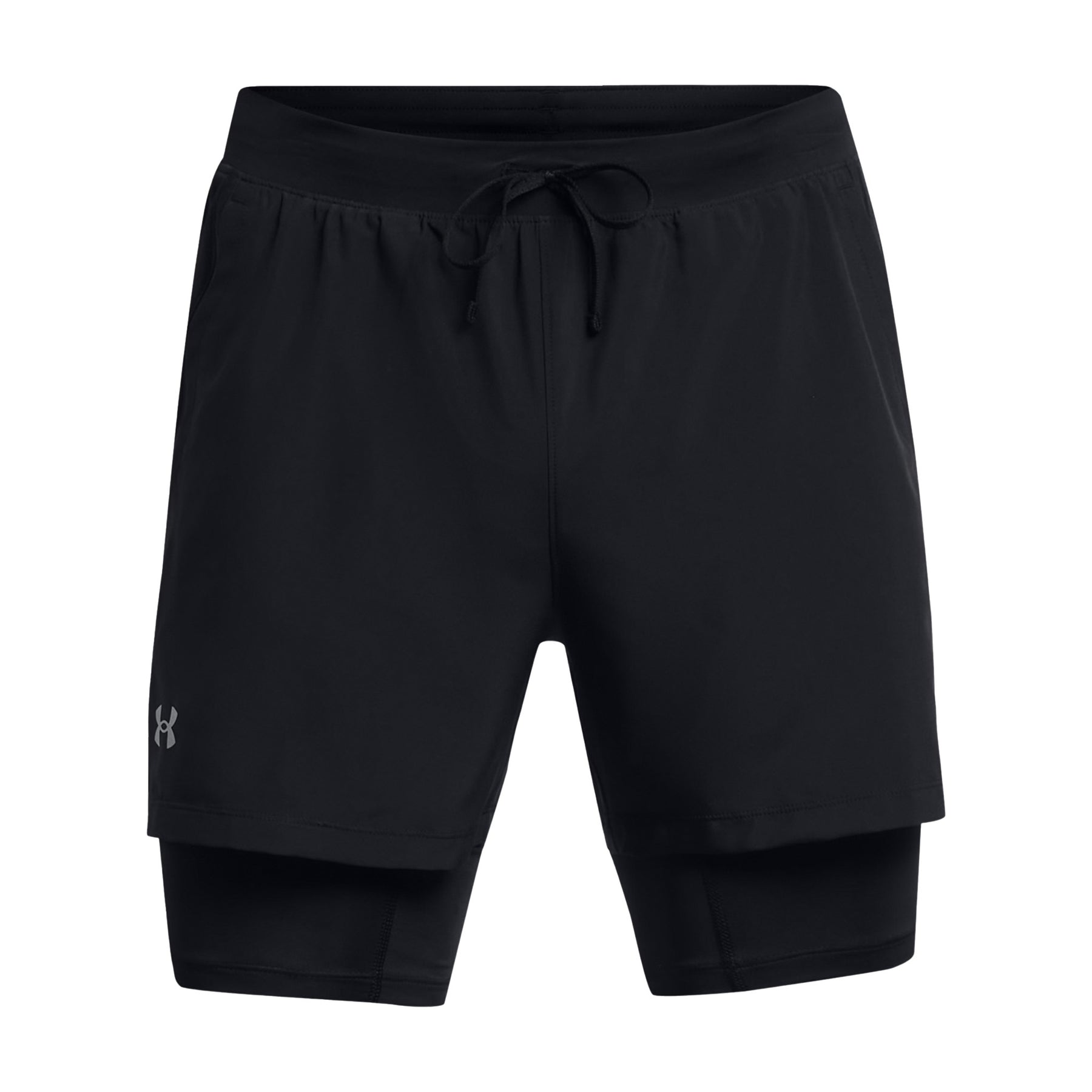 Under Armour Mens Launch Run 5inch 2-in-1 Running Shorts: Black