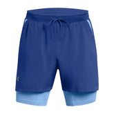 Under Armour Mens Launch Run 5inch 2-in-1 Running Shorts: Horizon Blue