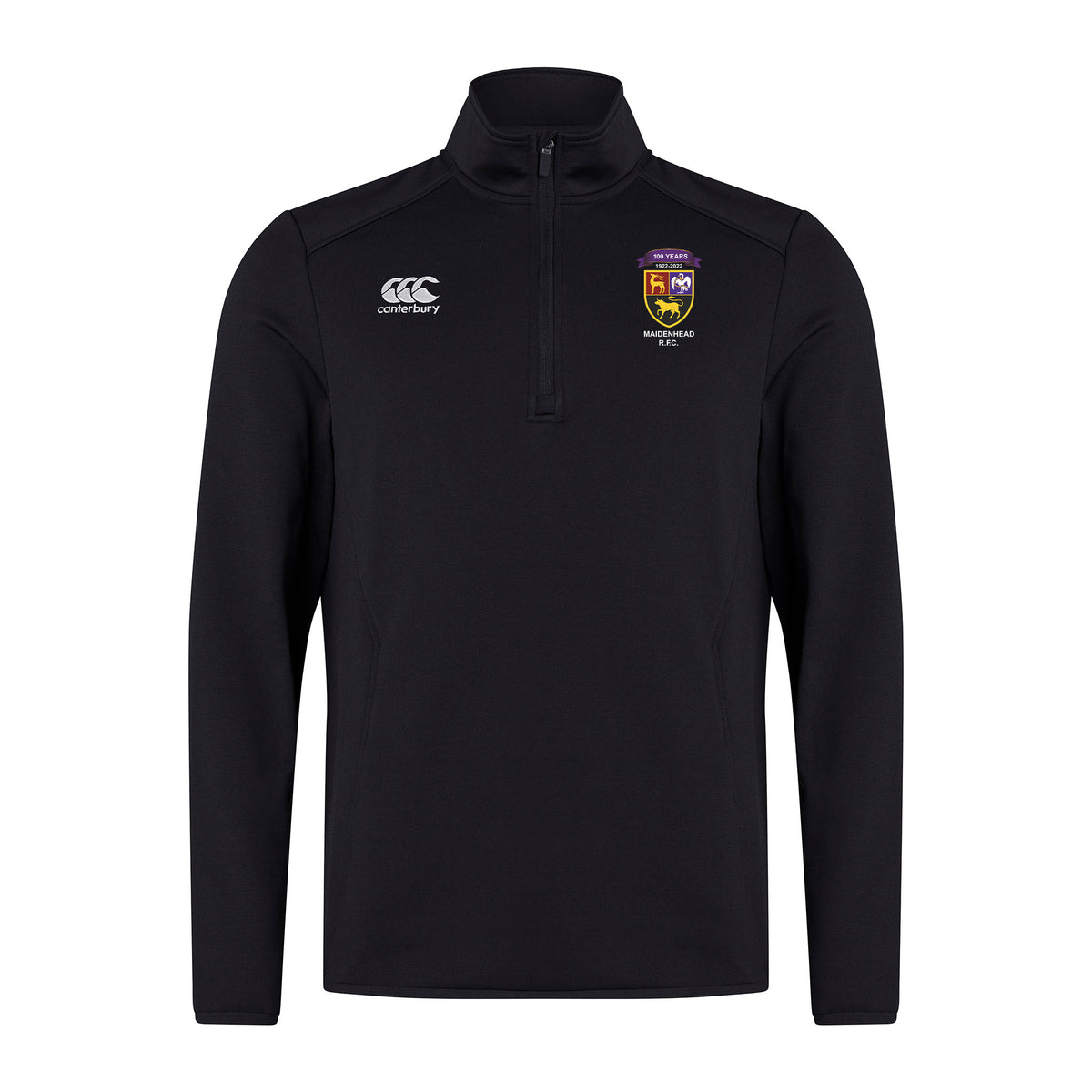 Maidenhead RFC Canterbury Men's Club Qtr Zip Midlayer: Black
