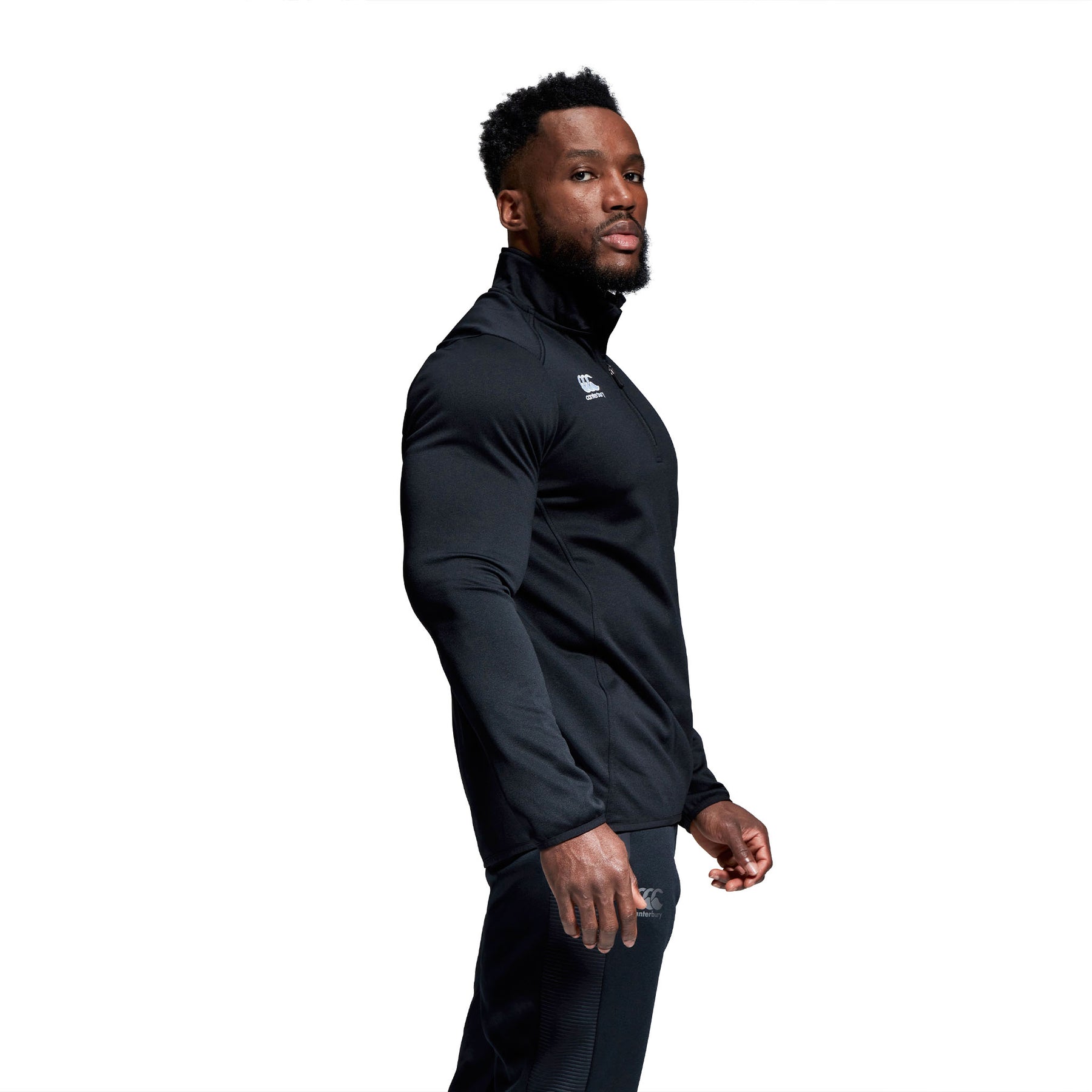 Marlow RFC Men's Club Qtr Zip Midlayer: Black