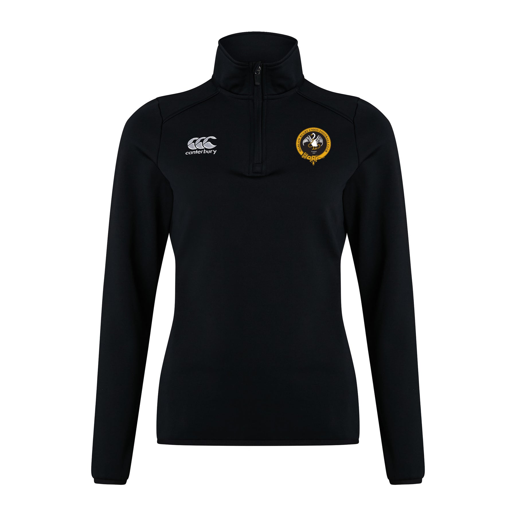 Marlow RFC Women's Club Qtr Zip Midlayer: Black