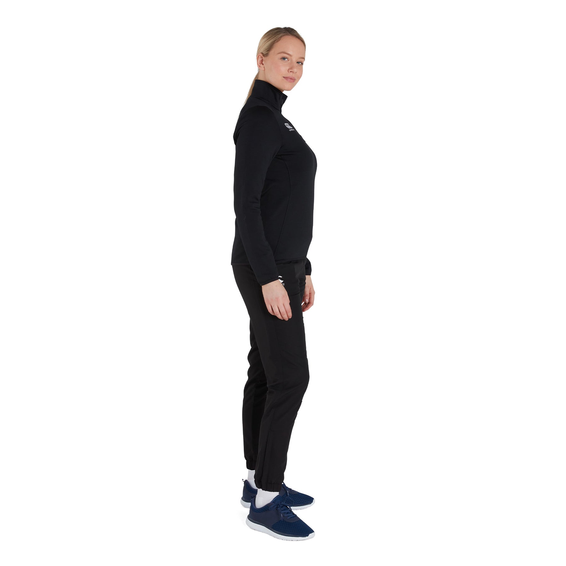 Marlow RFC Women's Club Qtr Zip Midlayer: Black