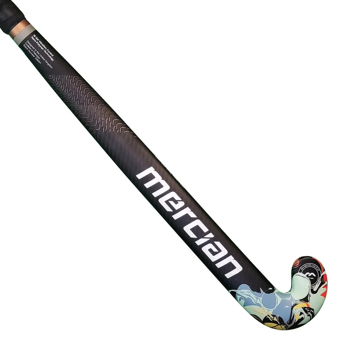 Mercian Elite CF95 Pro Hockey Stick: Carbon/Splash