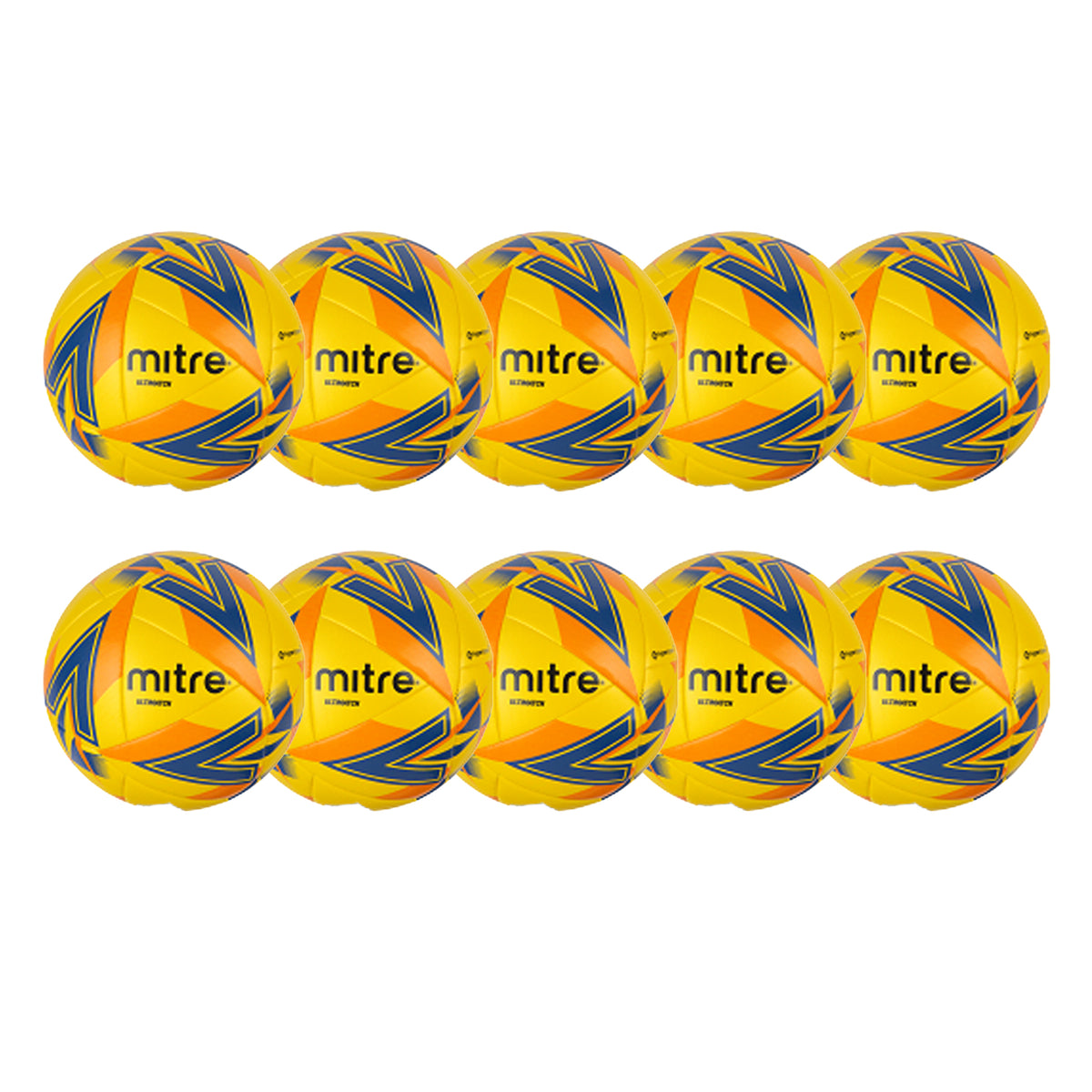 Mitre Ultimatch One Football (Pack of 10): Yellow