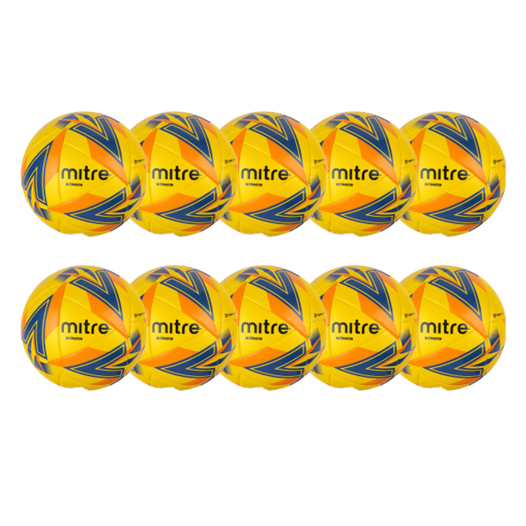 Mitre Ultimatch One Football (Pack of 10): Yellow