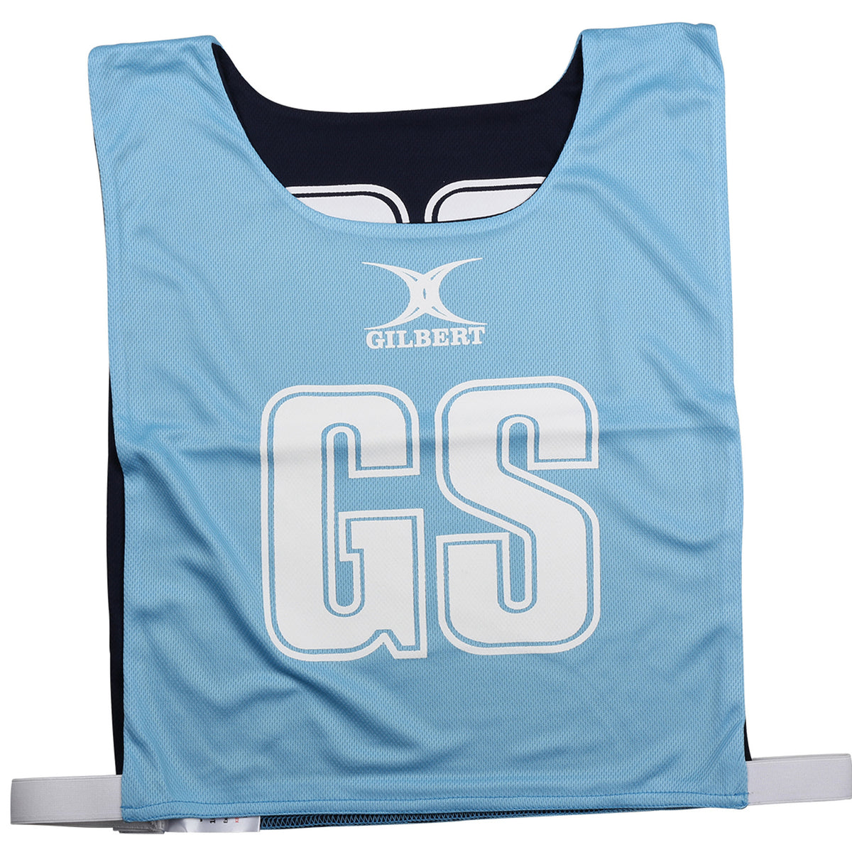 Netball Bib Gilbert Reversible Sky/Navy