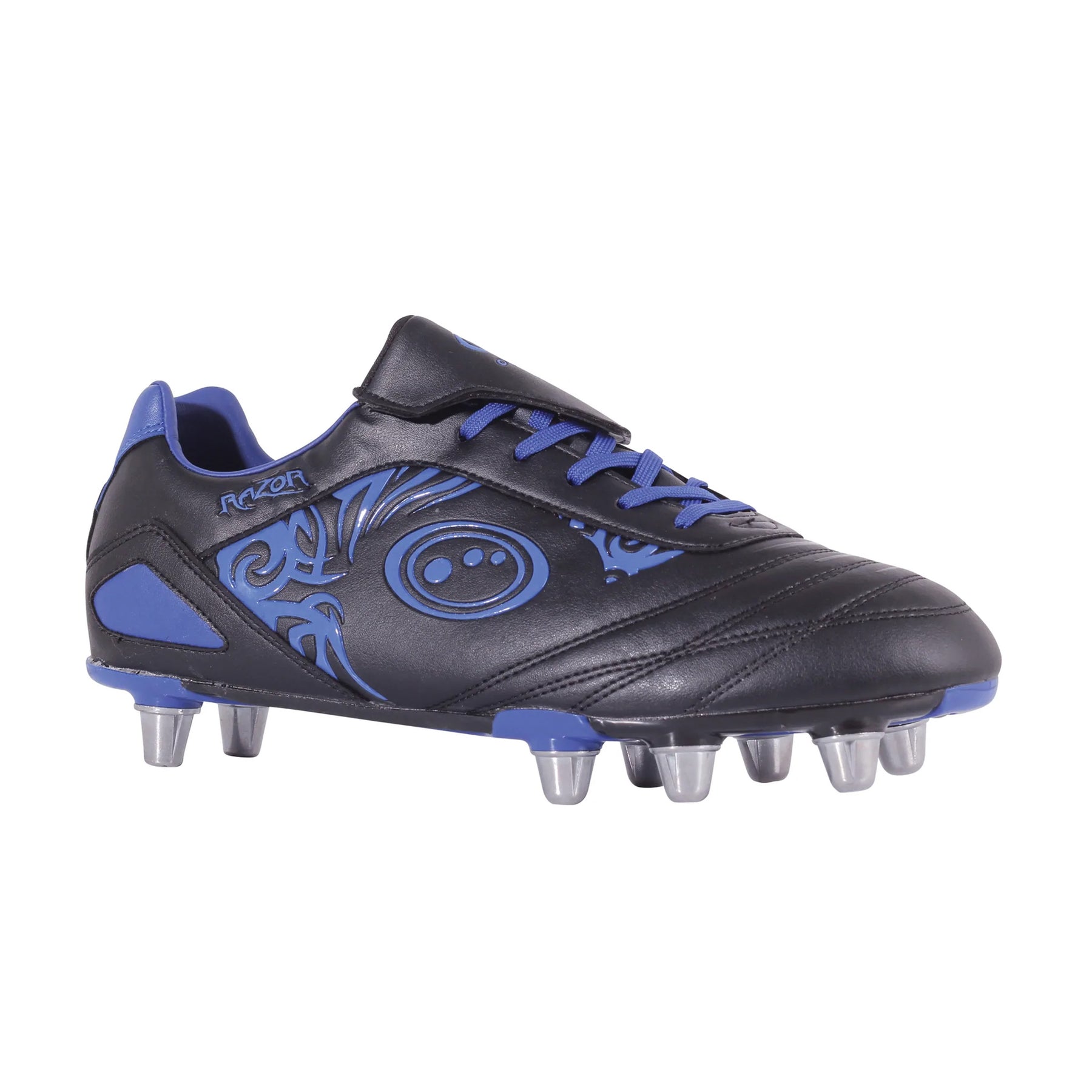Optimum Razor Rugby Boots: Black/Blue