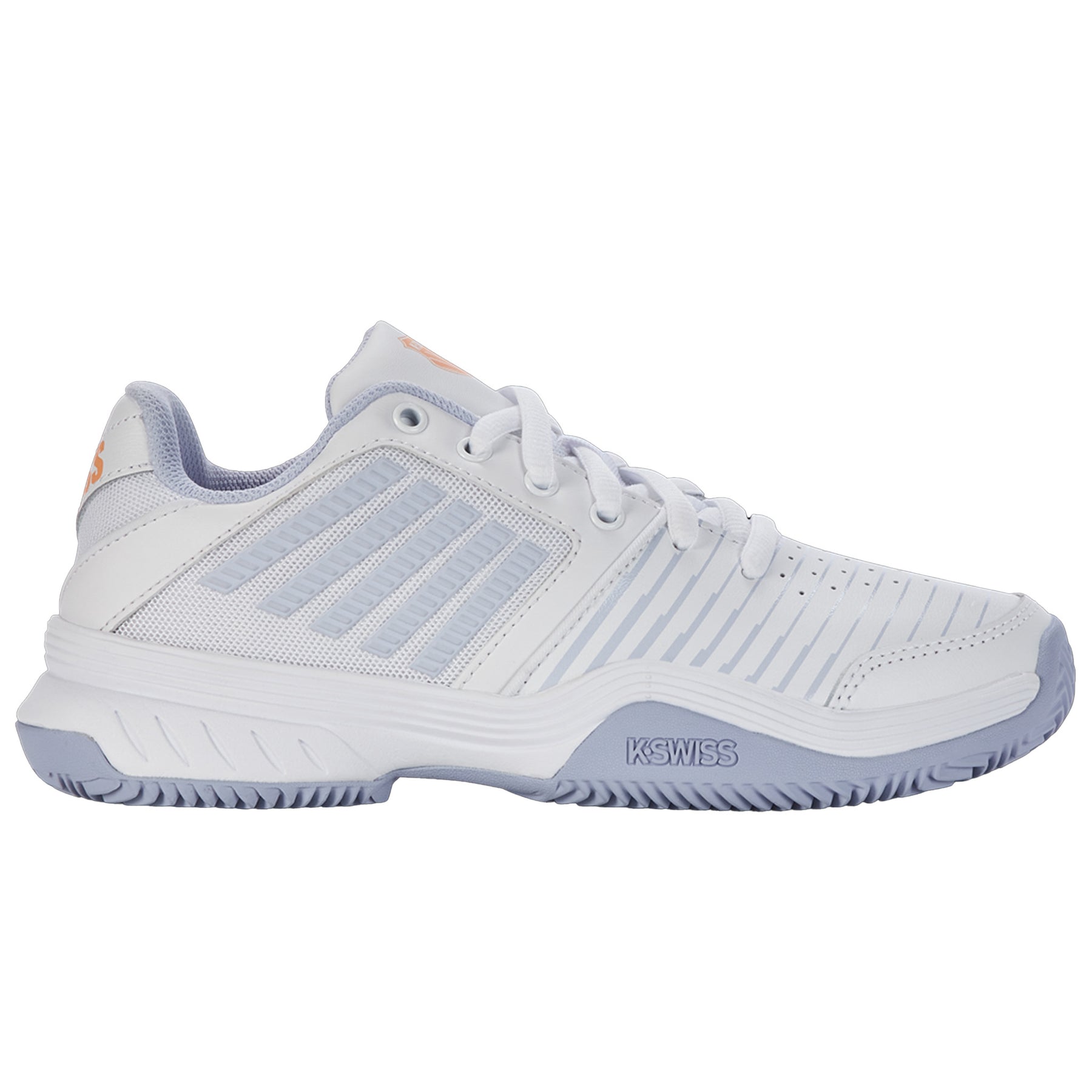 K Swiss Court Express HB Womens Tennis Shoes:White/Heather/Peach Fuzz