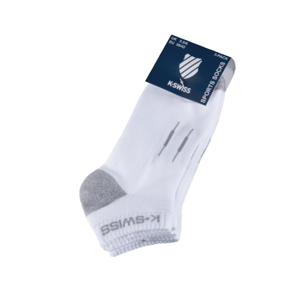 K Swiss Womens Low Cut Socks 3 Pack: White