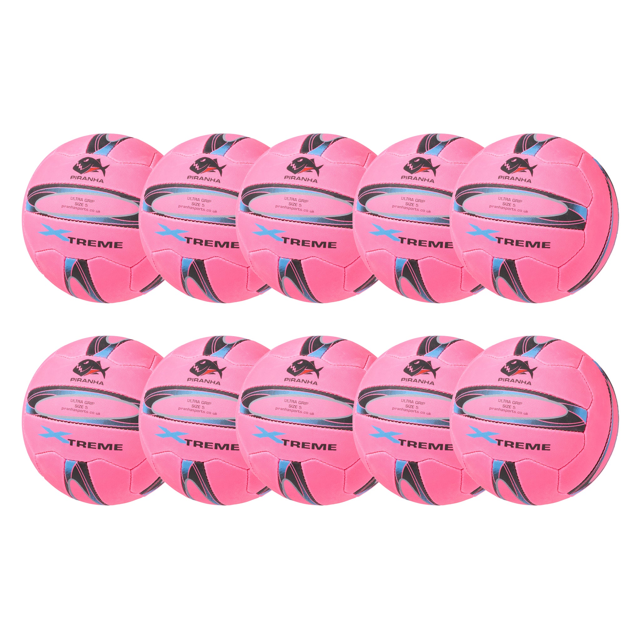 Piranha Xtreme Netball: Pink Pack of 10