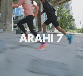 Hoka Arahi 7 Womens Running Shoes: Blanc/Rose Gold