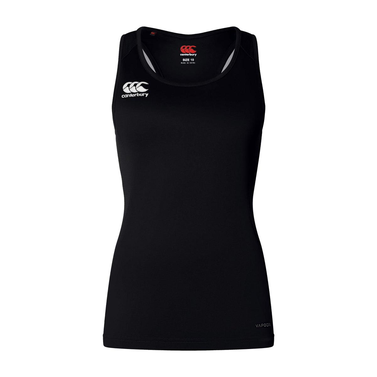 Canterbury Womens Club Dry Racerback Singlet: Black